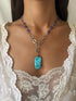 One of a Kind Vintage Arizona Turquoise, Sterling Silver and Blue Onyx Necklace by Sage Machado - The Sage Lifestyle