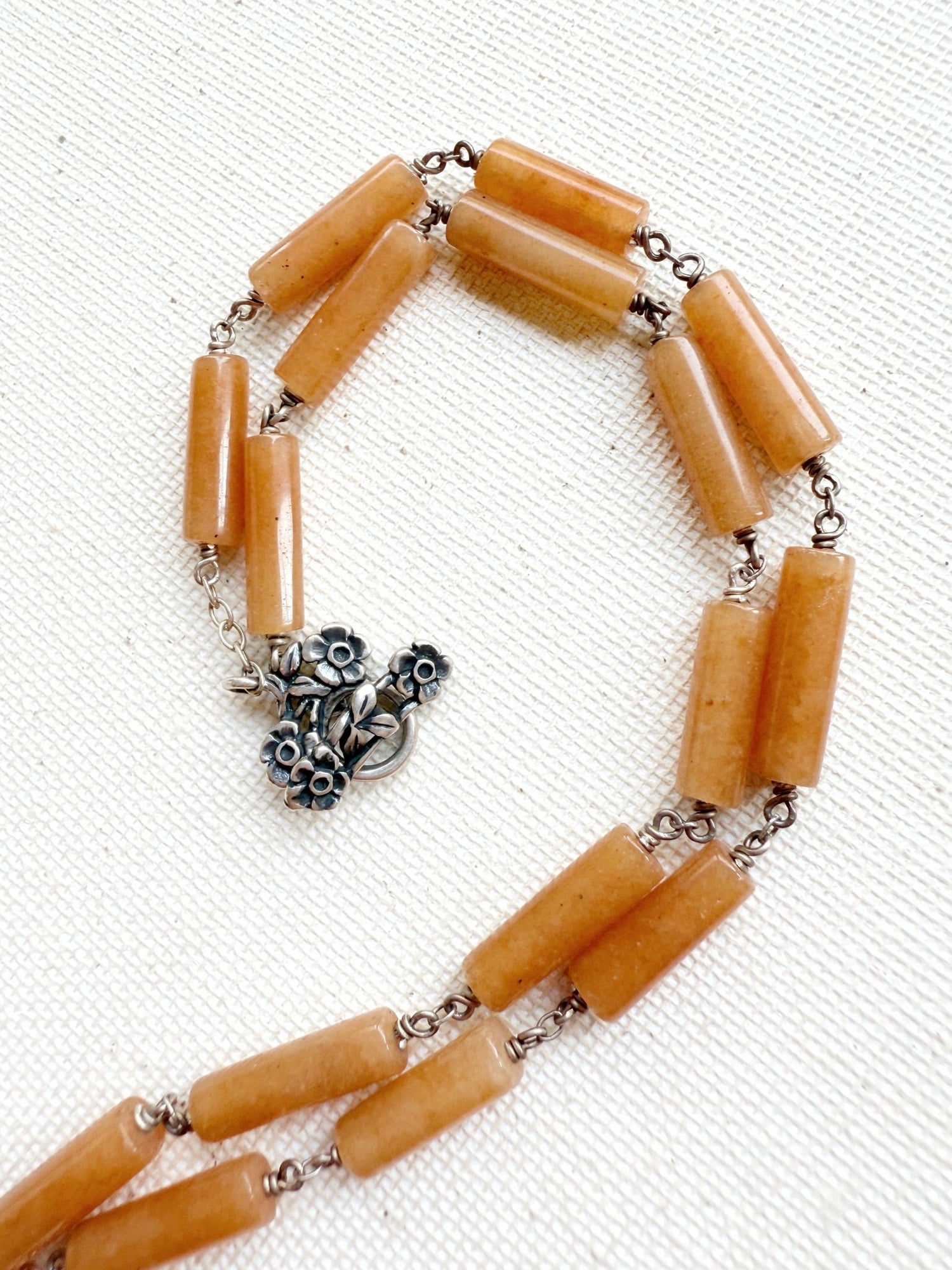 One of a Kind Vintage Arizona Turquoise, Sterling Silver and Carnelian Necklace by Sage Machado - The Sage Lifestyle