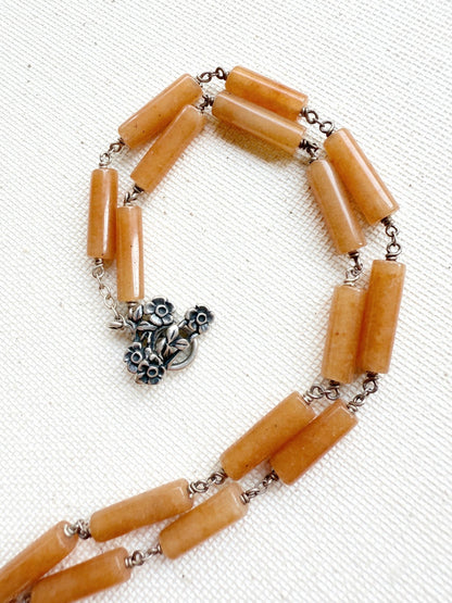 One of a Kind Vintage Arizona Turquoise, Sterling Silver and Carnelian Necklace by Sage Machado - The Sage Lifestyle
