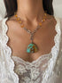 One of a Kind Vintage Arizona Turquoise, Sterling Silver and Citrine Necklace by Sage Machado - The Sage Lifestyle