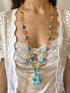 One of a Kind Vintage Arizona Turquoise, Sterling Silver and Citrine Necklace by Sage Machado - The Sage Lifestyle