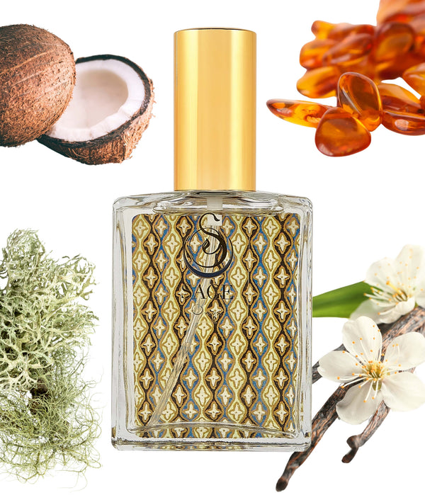 2 oz Sage Onyx Organic Perfume Eau de Toilette spray, Earthy, Gender Neutral, Vegan, and Cruelty Free fragrance, made in Cali