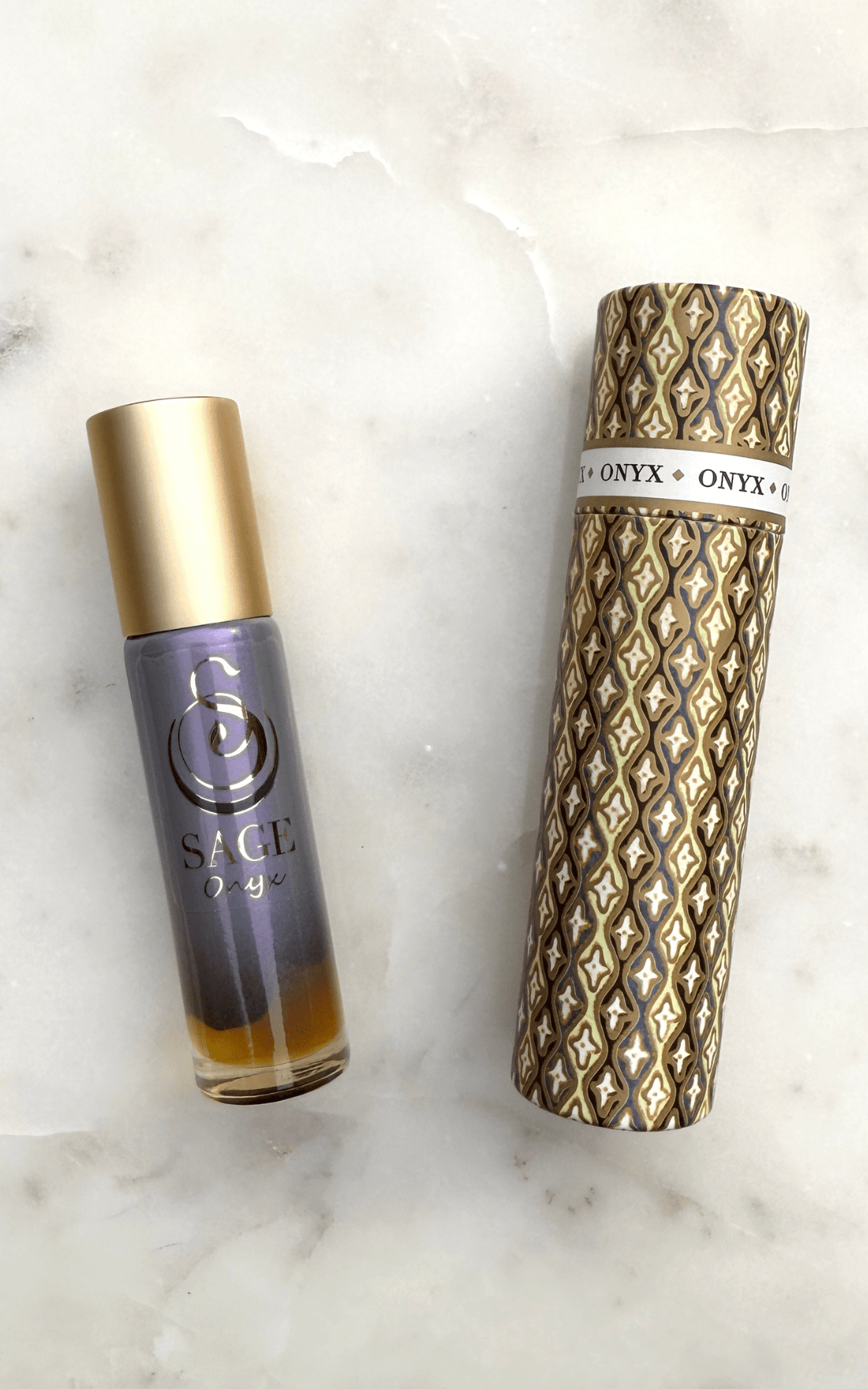 Onyx Limited Edition Ombré Shimmer 1/4 oz Gemstone Perfume Oil Concentrate Roll - On by Sage - The Sage Lifestyle