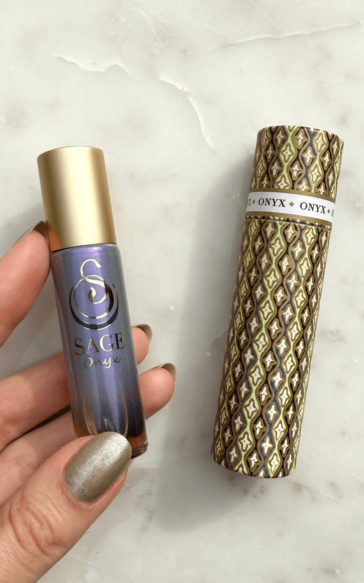 Onyx Limited Edition Ombré Shimmer 1/4 oz Gemstone Perfume Oil Concentrate Roll - On by Sage - The Sage Lifestyle