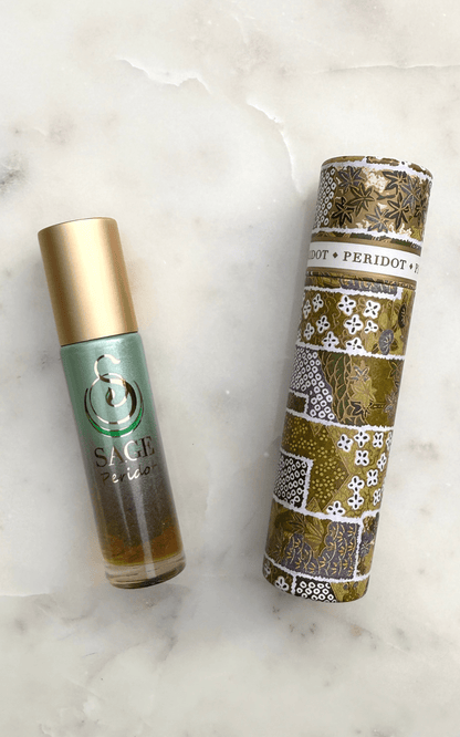 Peridot Limited Edition Ombré Shimmer 1/4 oz Gemstone Perfume Oil Concentrate Roll - On by Sage - The Sage Lifestyle