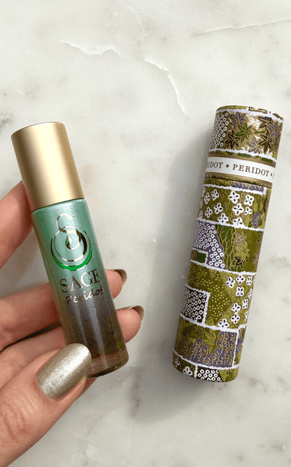 Peridot Limited Edition Ombré Shimmer 1/4 oz Gemstone Perfume Oil Concentrate Roll - On by Sage - The Sage Lifestyle