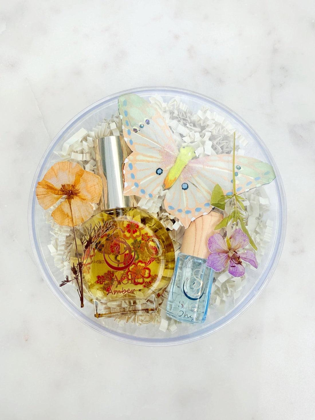 Secret Garden Botanical Discovery Set ~ Amber 1/2 oz Organic Eau de Toilette Mini &amp; Onyx 3mL Organic Perfume Oil Mini Extract Roll - On by Sage - The Sage Lifestyle