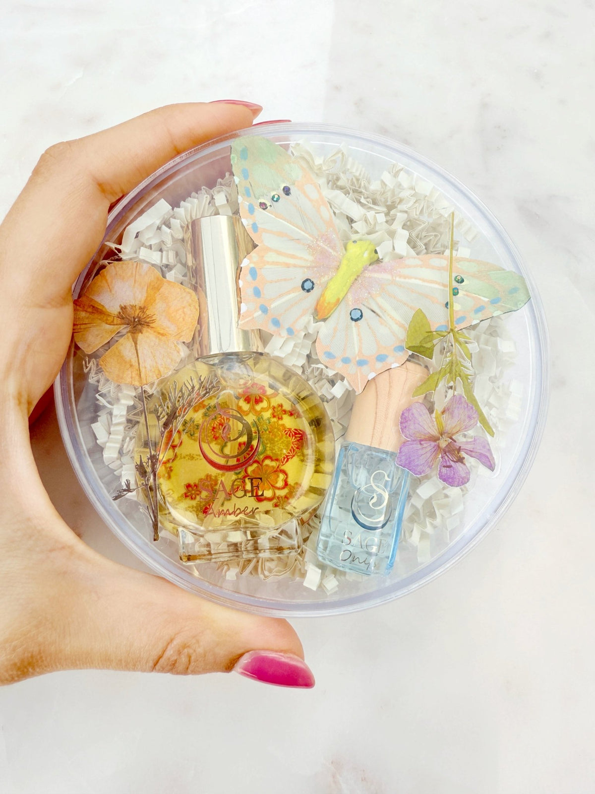 Secret Garden Botanical Discovery Set ~ Amber 1/2 oz Organic Eau de Toilette Mini & Onyx 3mL Organic Perfume Oil Mini Extract Roll - On by Sage - The Sage Lifestyle