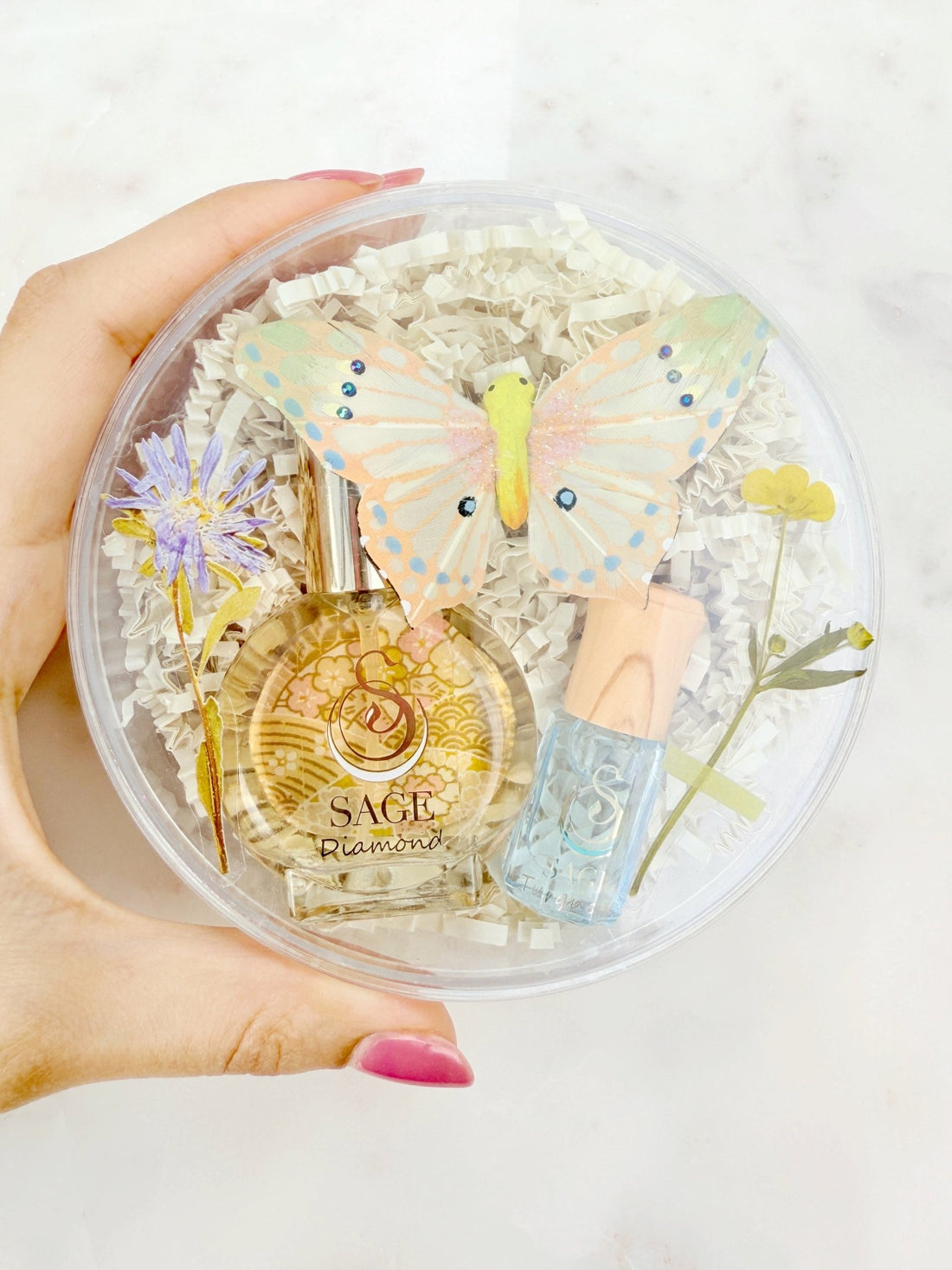 Secret Garden Botanical Discovery Set ~ Diamond 1/2 oz Organic Eau de Toilette Mini &amp; Turquoise 3mL Organic Perfume Oil Mini Extract Roll - On by Sage - The Sage Lifestyle