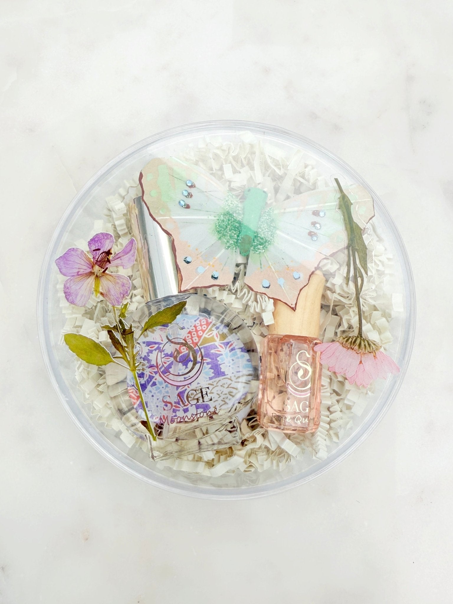 Secret Garden Botanical Discovery Set ~ Moonstone 1/2 oz Organic Eau de Toilette Mini &amp; Rose Quartz 3mL Organic Perfume Oil Mini Extract Roll - On by Sage - The Sage Lifestyle
