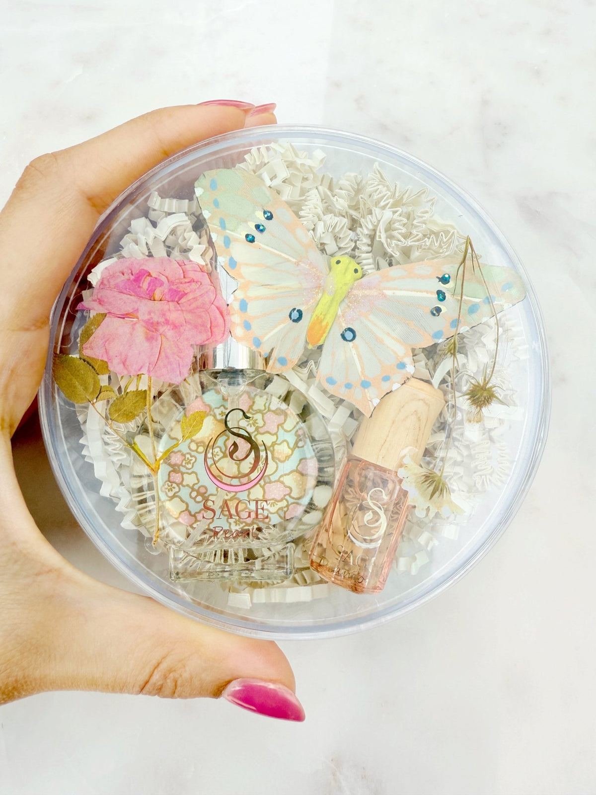 Secret Garden Botanical Discovery Set ~ Pearl 1/2 oz Organic Eau de Toilette Mini &amp; Diamond 3mL Organic Perfume Oil Mini Extract Roll - On by Sage - The Sage Lifestyle