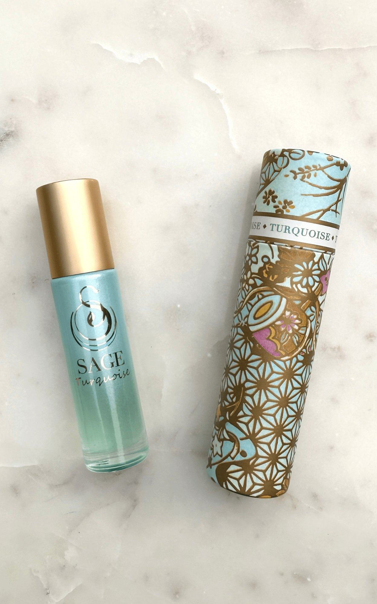 Turquoise Limited Edition Ombré Shimmer 1/4 oz Gemstone Perfume Oil Concentrate Roll - On by Sage - The Sage Lifestyle