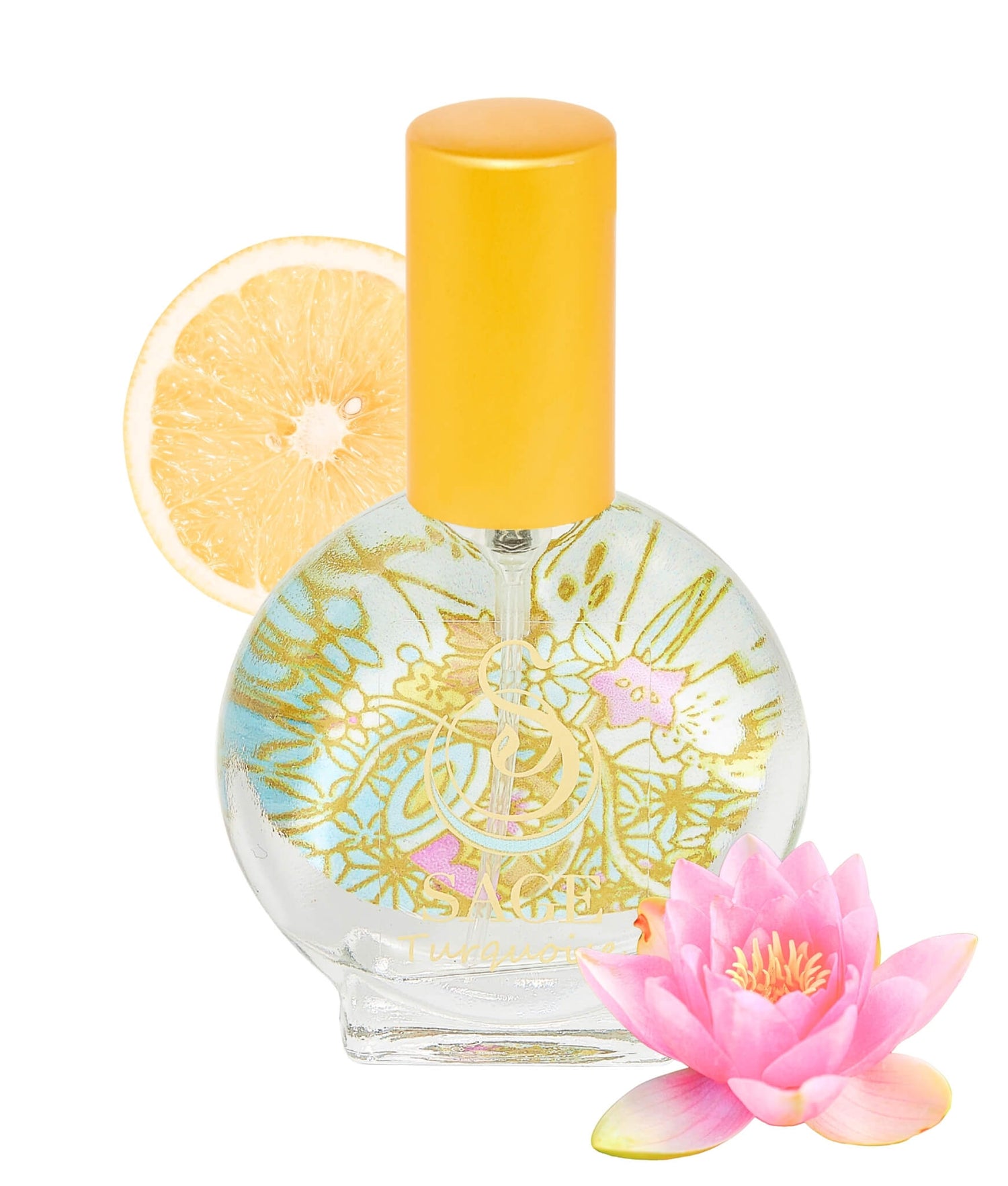 1/2 oz Sage Turquoise Organic Perfume Eau de Toilette spray, Marine, Gender Neutral, Vegan, Cruelty Free fragrance for travel