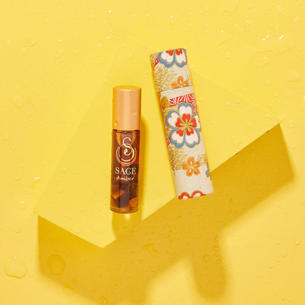 Amber 1/4 oz Gemstone Perfume Oil Roll-On by Sage - The Sage Lifestyle