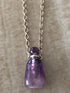 Amethyst Angelina Gemstone Perfume Bottle Silver Necklace by Sage Machado - The Sage Lifestyle