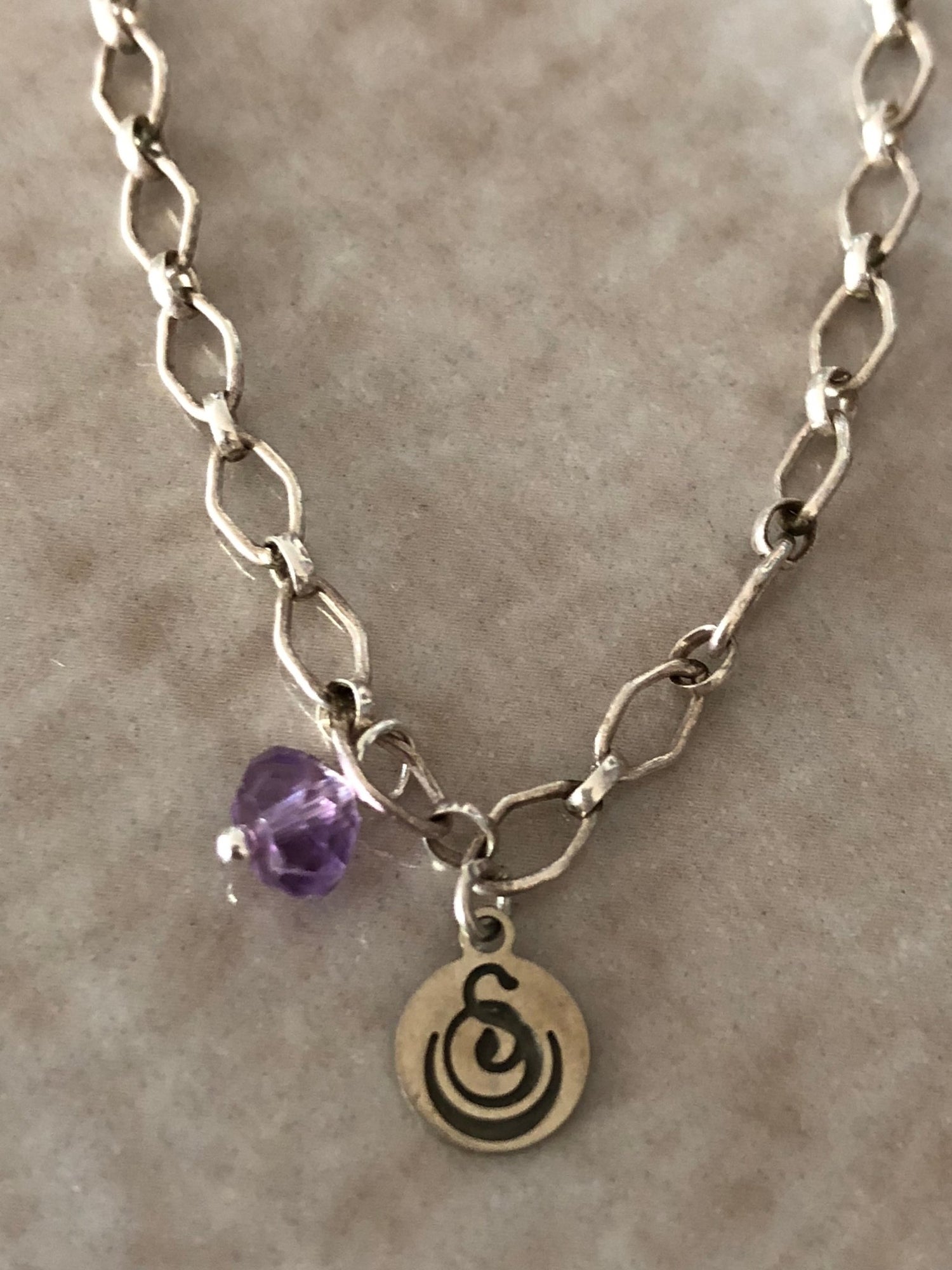 Amethyst Angelina Gemstone Perfume Bottle Silver Necklace by Sage Machado - The Sage Lifestyle