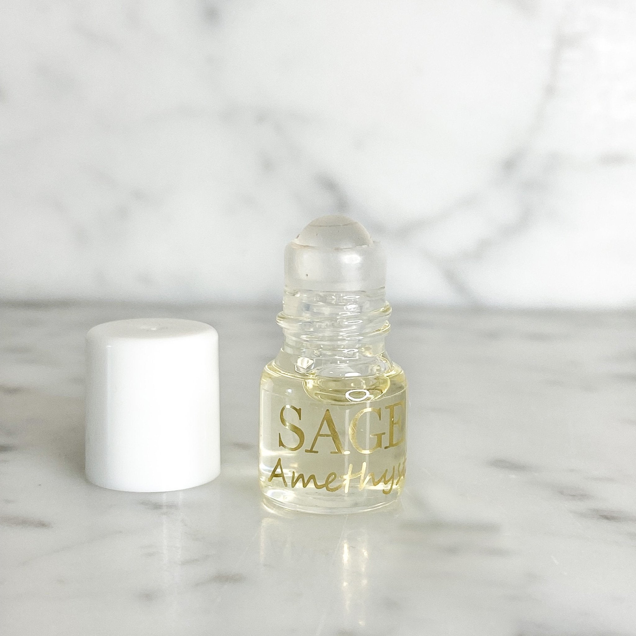Amethyst Gemstone Perfume Oil Mini Rollie by Sage - The Sage Lifestyle