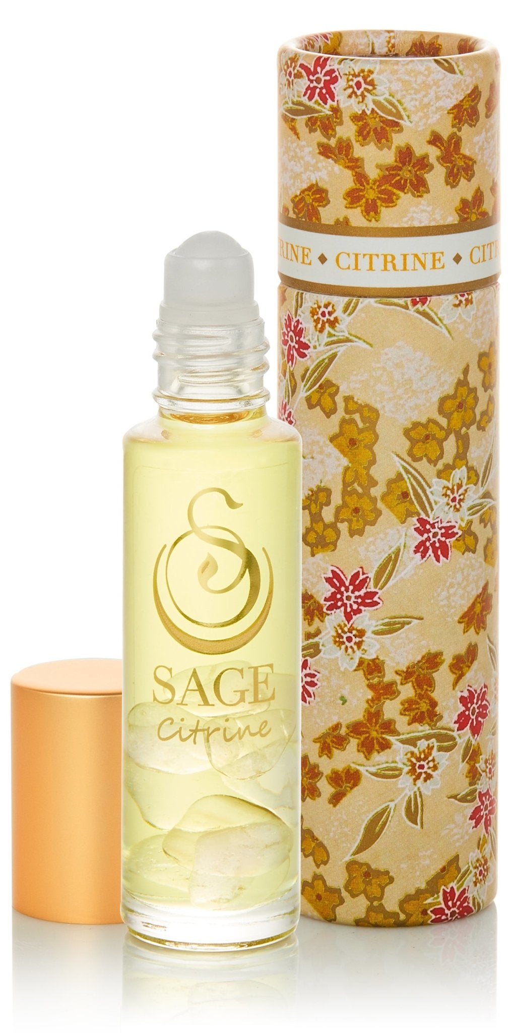 Citrine 1/4 oz Gemstone Perfume Oil Roll-On by Sage - The Sage Lifestyle