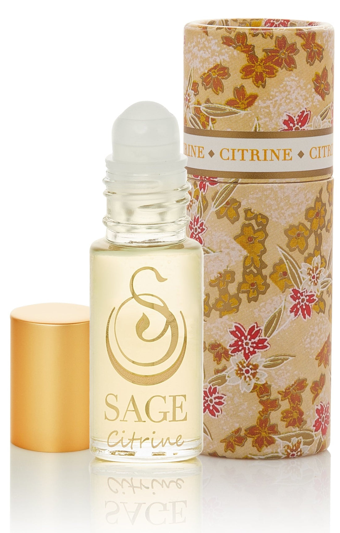 1/8 oz roll on Sage Citrine Perfume Oil in reusable box, fruity, Gender Neutral, Vegan and Cruelty free fragrance