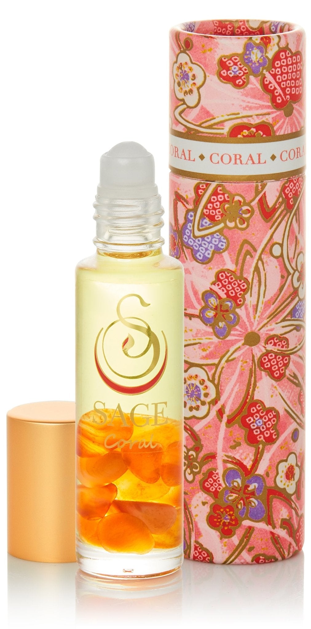 Coral 1/4 oz Gemstone Perfume Oil Roll-On by Sage - The Sage Lifestyle