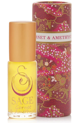 Garnet & Amethyst Blend Gemstone Perfume Oil Roll-On by Sage - The Sage Lifestyle