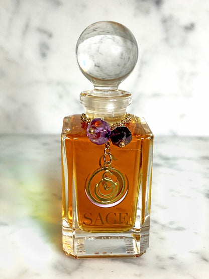 Garnet &amp; Amethyst Blend Vanity Bottle by Sage, Pure Perfume Oil - The Sage Lifestyle