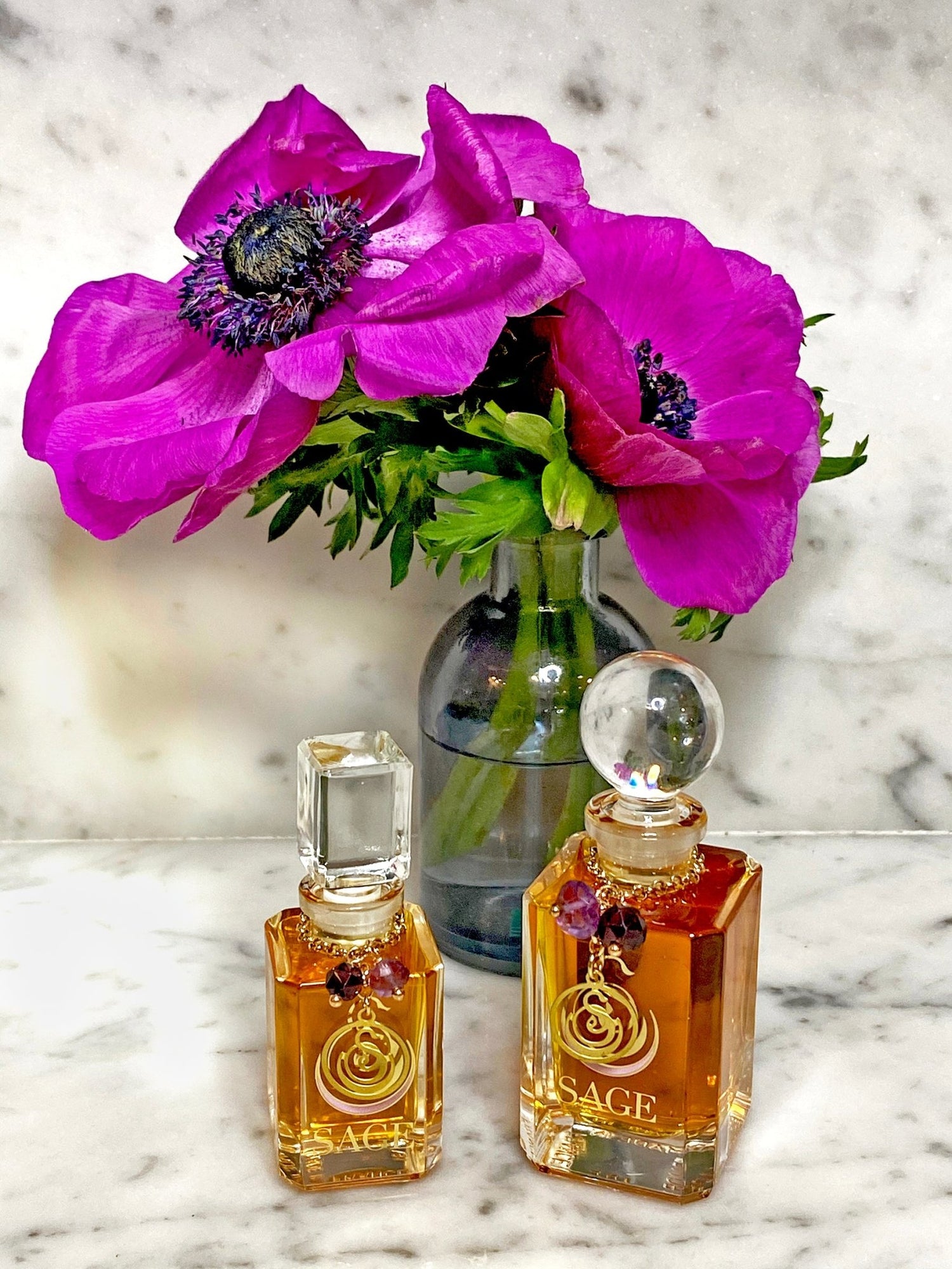 Garnet &amp; Amethyst Blend Vanity Bottle by Sage, Pure Perfume Oil - The Sage Lifestyle