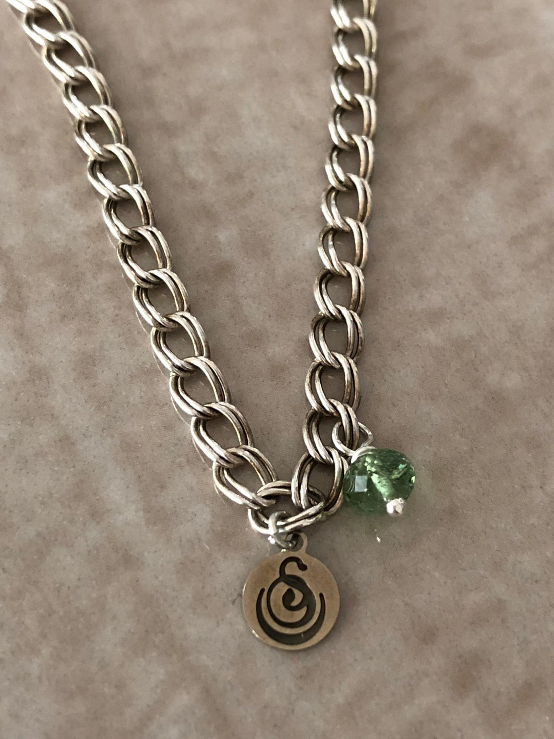Green Flourite Angelina Gemstone Perfume Bottle Silver Necklace by Sage Machado - The Sage Lifestyle