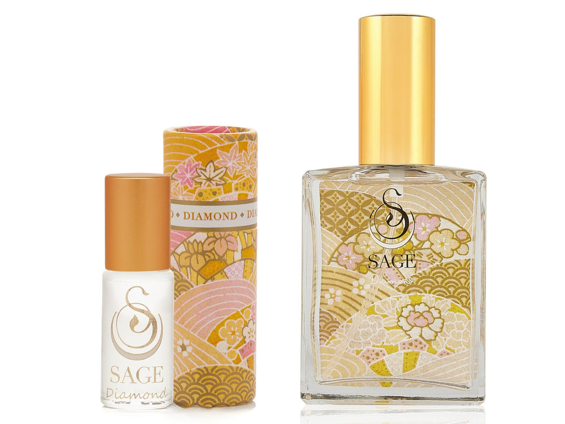 INDULGE ~ Diamond Gemstone Perfume Roll-On and EDT Gift Set by Sage - The Sage Lifestyle