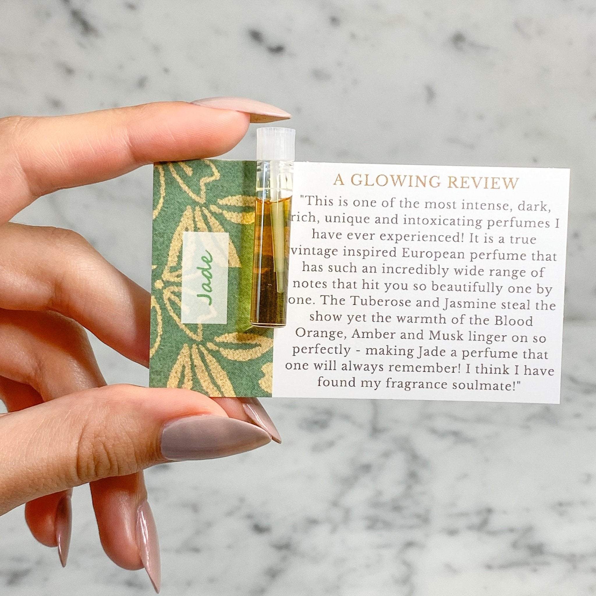 1/4 oz, Sage Jade Perfume Oil sample, dark floral, Gender Neutral, Vegan, Cruelty Free and travel size fragrance