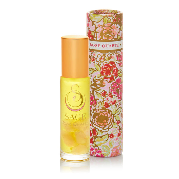 OBSESSION ~ Rose Quartz Gemstone Perfume Roll-On and EDT Gift Set by Sage - The Sage Lifestyle