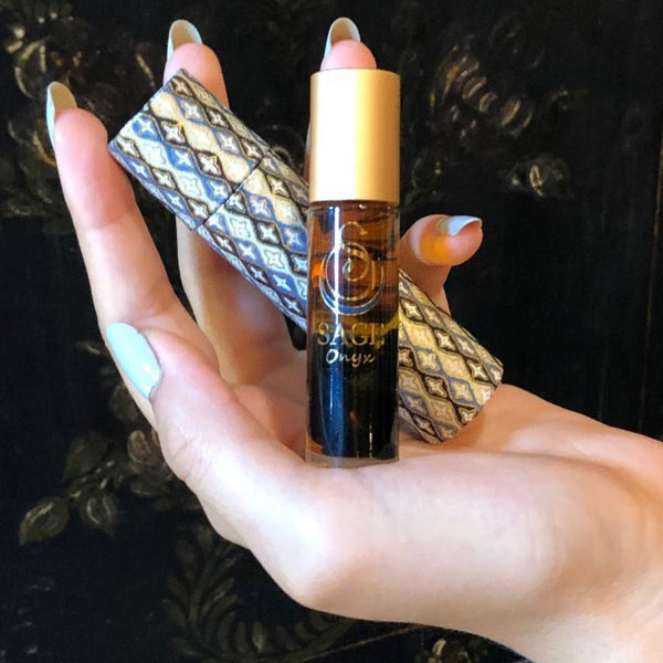 Onyx 1/4oz Gemstone Perfume Oil Roll-On by Sage - The Sage Lifestyle