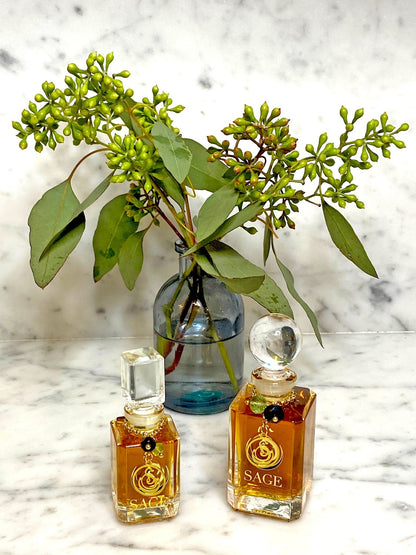 Onyx &amp; Peridot Blend Vanity Bottle by Sage, Pure Perfume Oil - The Sage Lifestyle