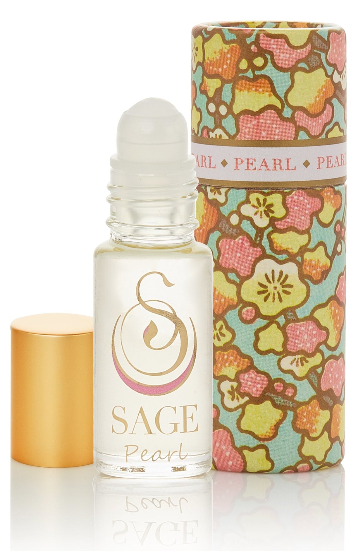 1/8 oz roll on Sage Pearl Perfume Oil in reusable decorative box, Subtle, Gender-Neutral, Vegan, Cruelty free fragrance