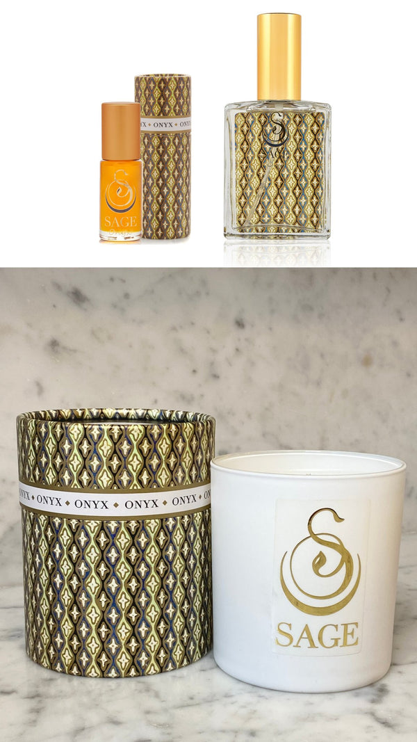 PERFUMISTA ~ ONYX Gemstone Perfume & Candle Gift Set by Sage - The Sage Lifestyle