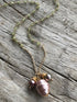PINK FRESH WATER PEARL AND PERIDOT NECKLACE BY SAGE MACHADO, PINK PEARL AND PERIDOT GOLD NECKLACE - The Sage Lifestyle