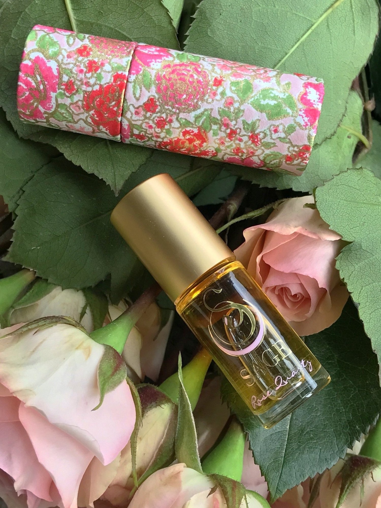 Rose Quartz Gemstone Perfume Oil Roll-On by Sage - The Sage Lifestyle