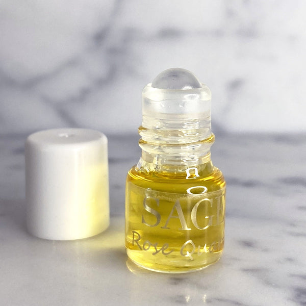 Rose Quartz Perfume Oil Mini Rollie by Sage - The Sage Lifestyle