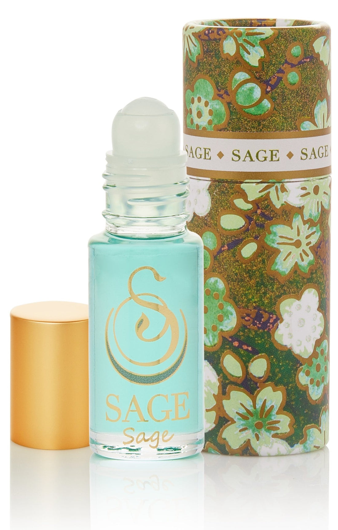 1/8 oz roll on Sage Perfume Oil by Sage Machado in reusable box, fresh, Gender-Neutral Vegan, Cruelty free fragrance