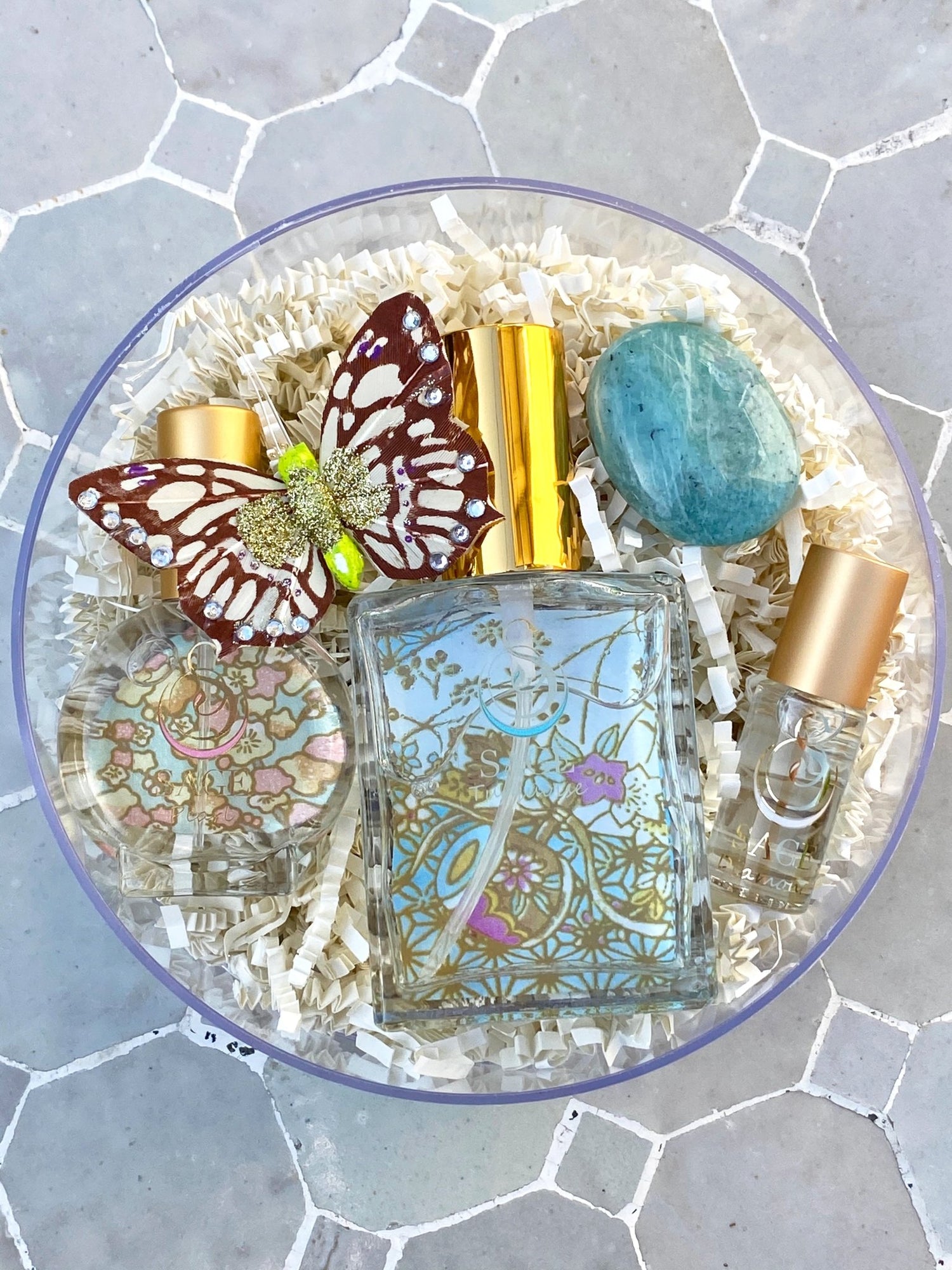 Secret Garden~Diamond 1/8 oz Roll-On, Turquoise 2 oz EDT, and Pearl 1/2 oz EDT Mini Gift Set by Sage - The Sage Lifestyle