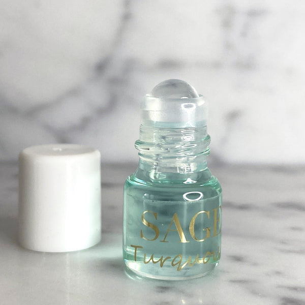 Turquoise Perfume Oil Mini Rollie by Sage - The Sage Lifestyle